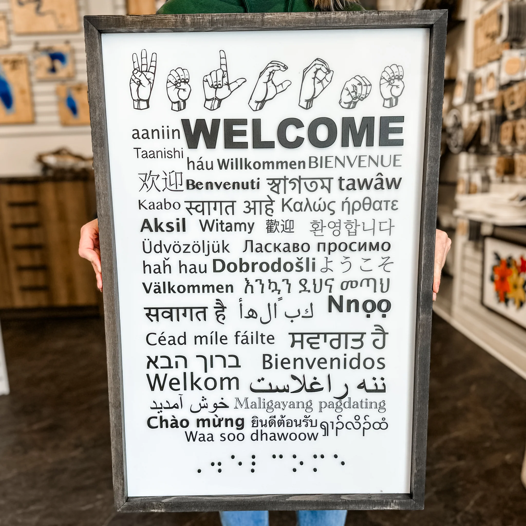 Welcome in 40 Languages Sign - Image 6